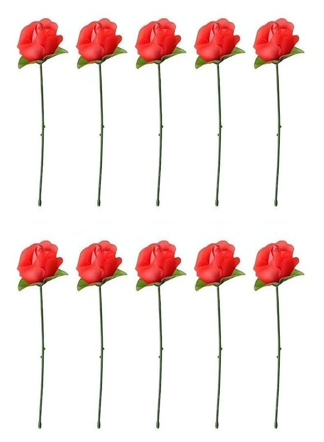 Dwuww 10pcs Red Folding Rose Appearing Magic Tricks, Close Up & Stage Magic, Adults - Image 1